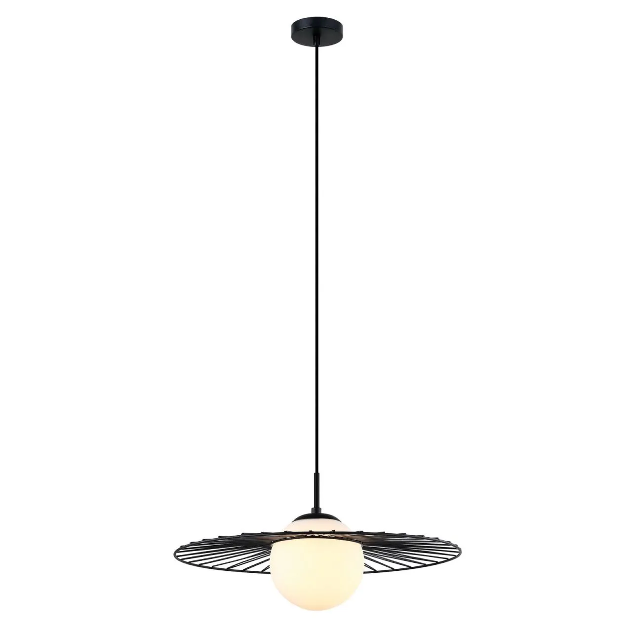 Sally, nowoczesna lampa wisząca, czarna, E27, MDM-4003/1 BK